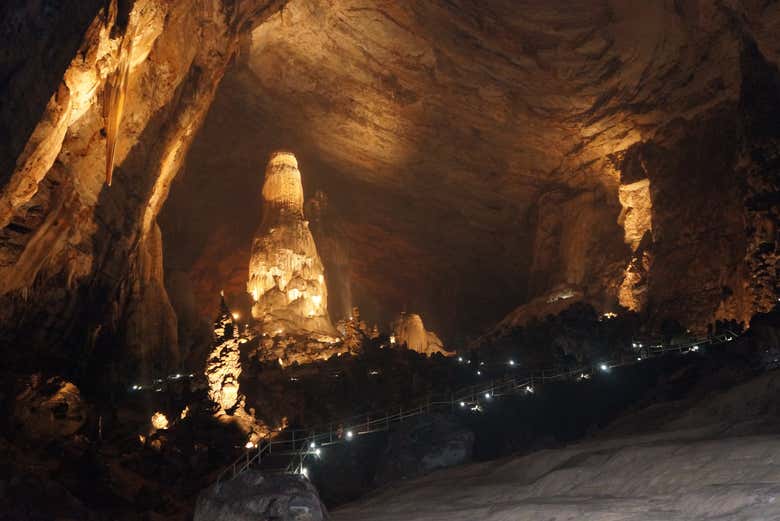 Interior de las grutas
