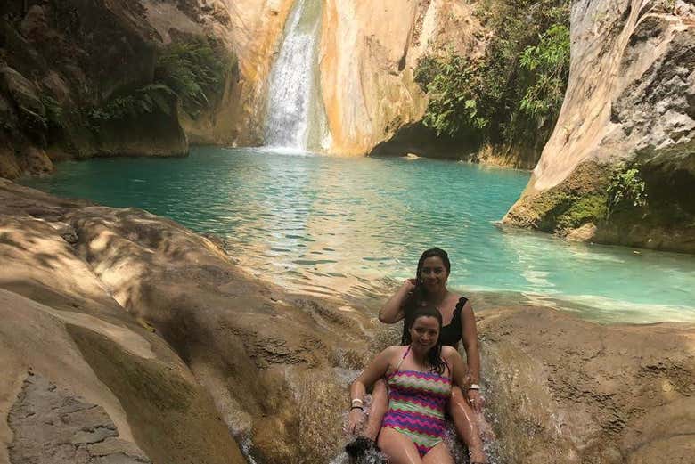 Tomando un refrescante baño
