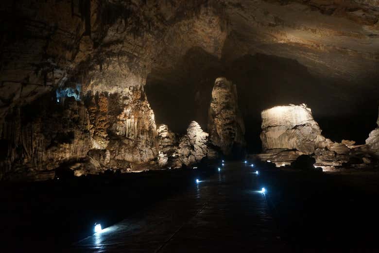 Recorriendo las Grutas de Cacahuamilpa