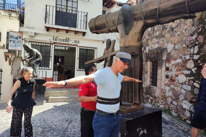Estatuas de penitentes en Taxco
