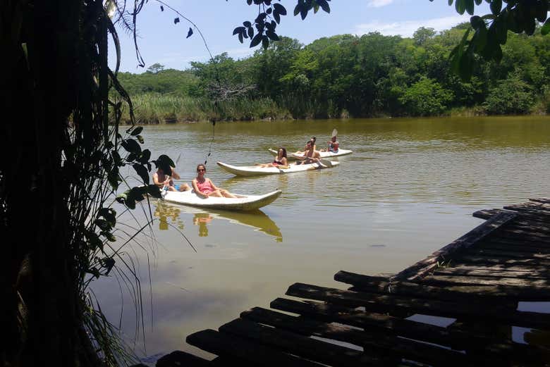 Tour en kayak por el cenote de Oxwatz