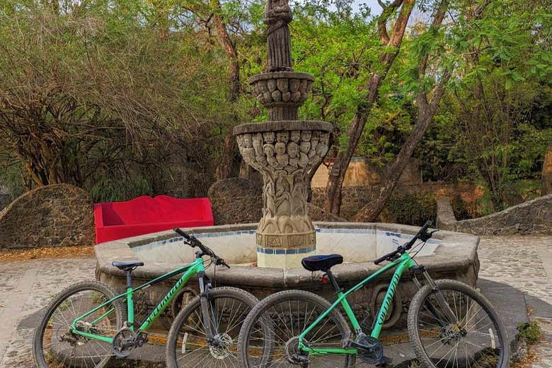 Bicicletas listas para la ruta por Tepoztlán