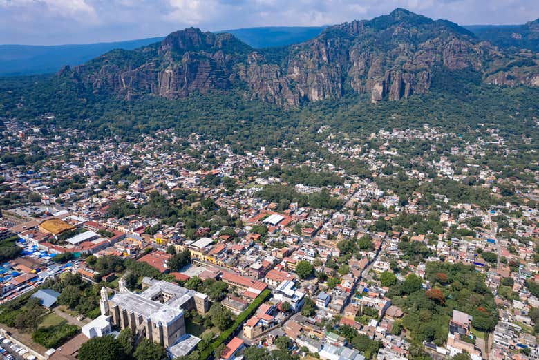 Vista aérea de Tepoztlán