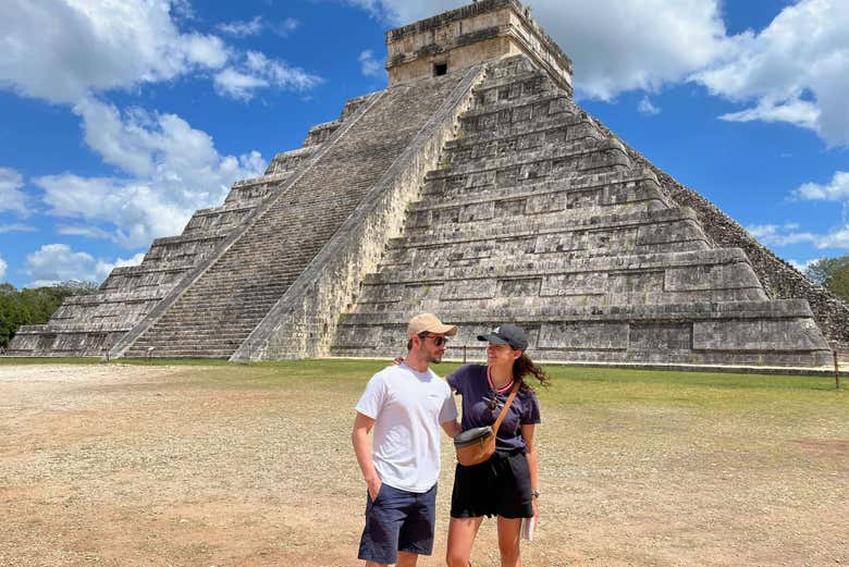Disfrutando de la visita a Chichén Itzá