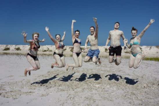 Disfrutando de la excursión a Río Lagartos