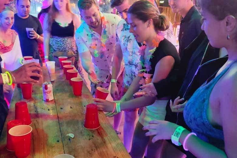 Durante um dos jogos