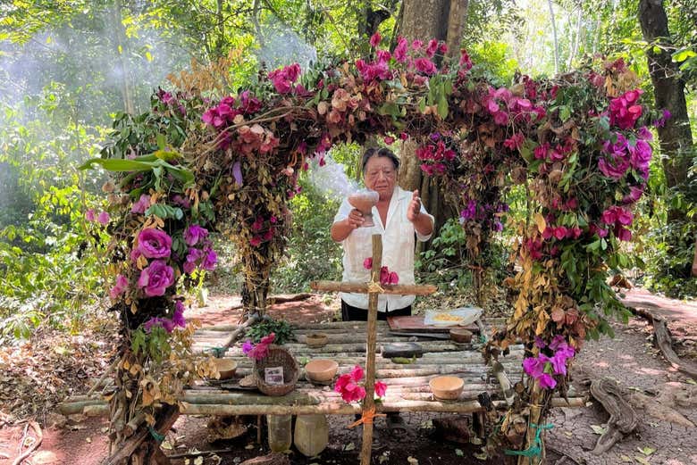 Experience a Maya ceremony in Punta Laguna