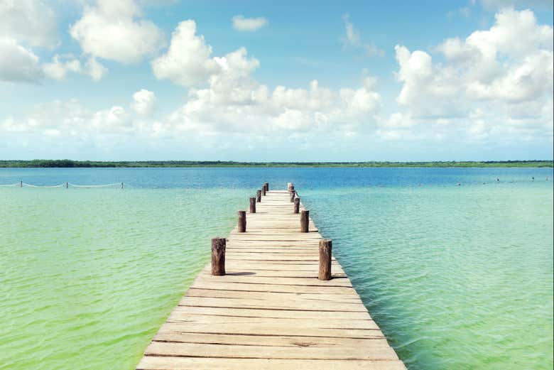 Jetée de la lagune de Kaan Luum