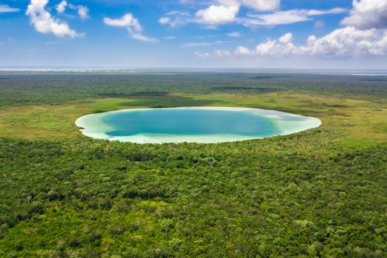 Laguna de Kaan Luum, en el Yucatán