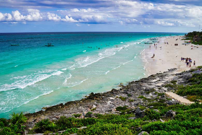 Una playa en Tulum