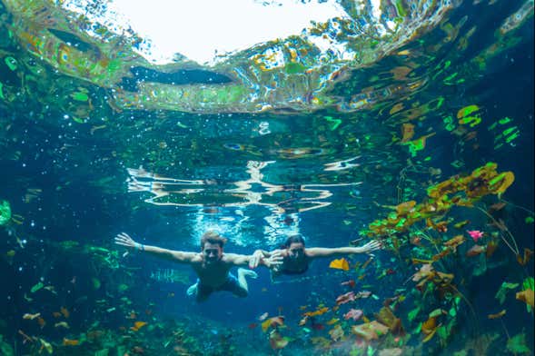Passeio a cavalo por Tulum + Snorkel em um cenote maia