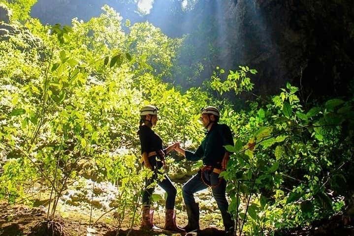 Enjoying the rappel activity