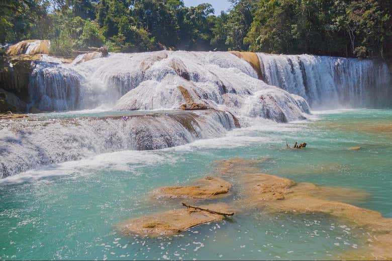 Las hermosas cascadas de Agua Azul