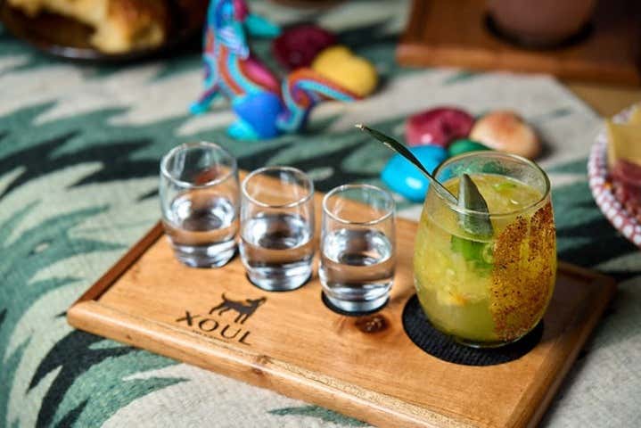 Todo listo para la cata de mezcales