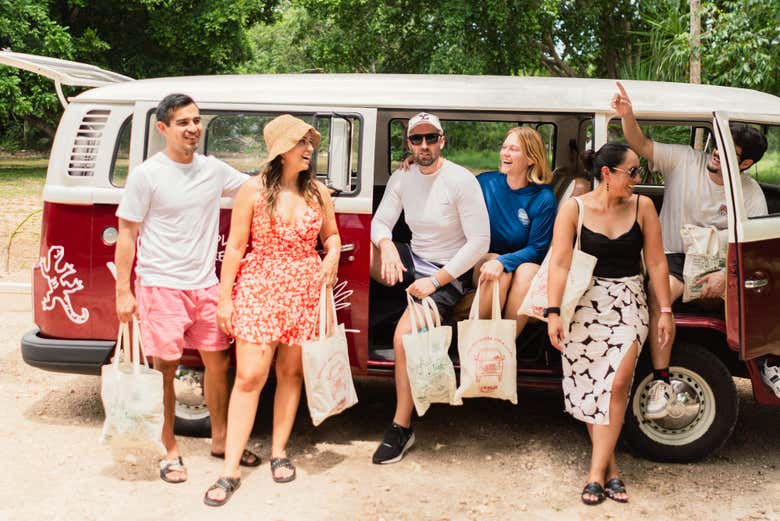 Todo listo para iniciar la excursión a los cenotes de Valladolid