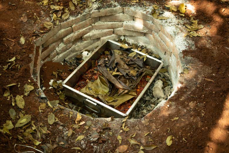 Un forno naturale tipico maya