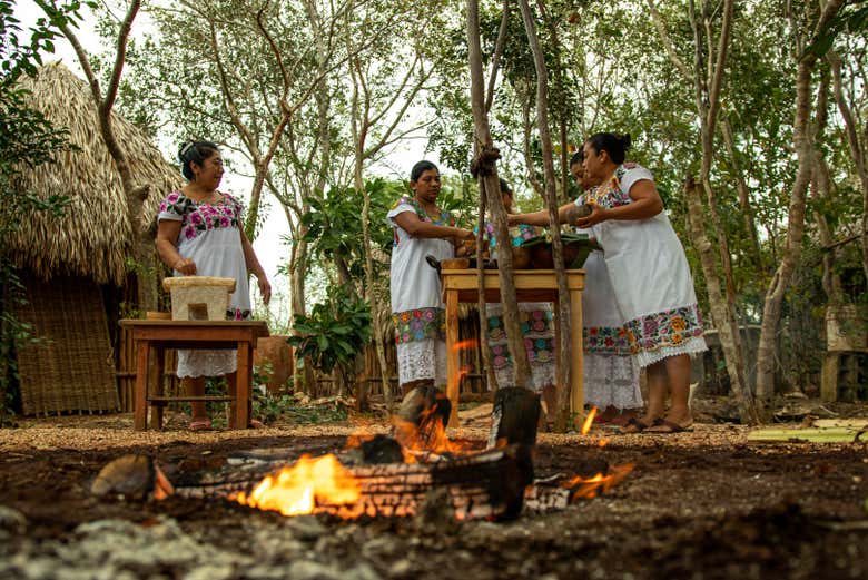 Il forno del villaggio maya