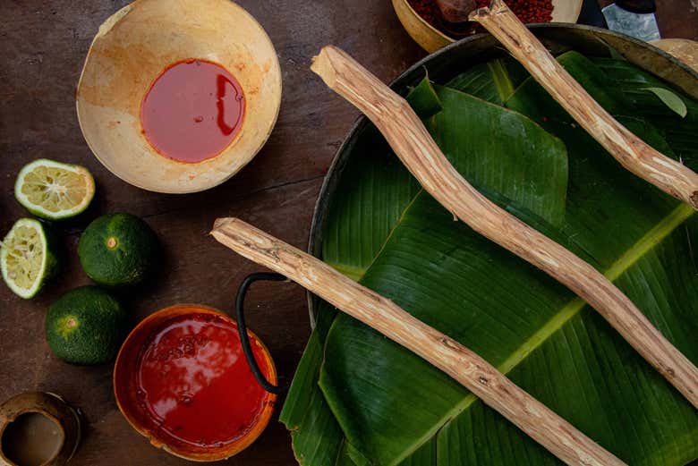 Le foglie di banano utilizzate per avvolgere gli alimenti