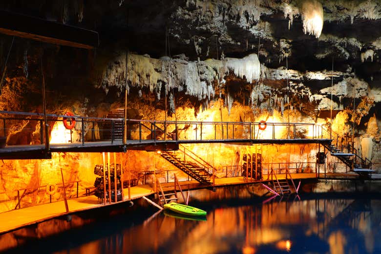 Step foot inside a cenote