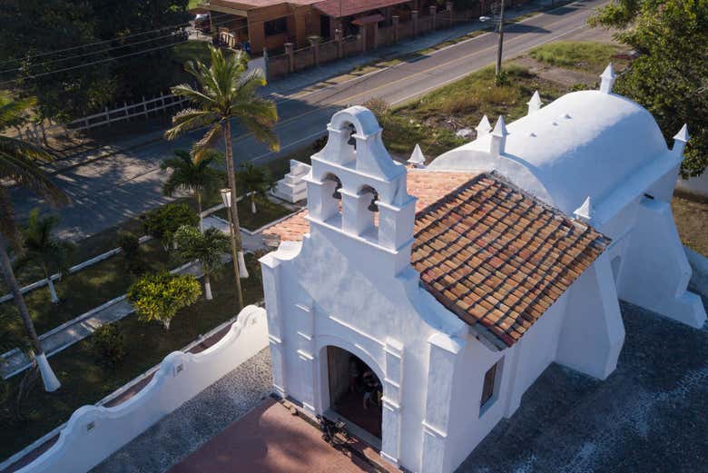 Aerial view of the Chapel of the Rosary in La Antigua