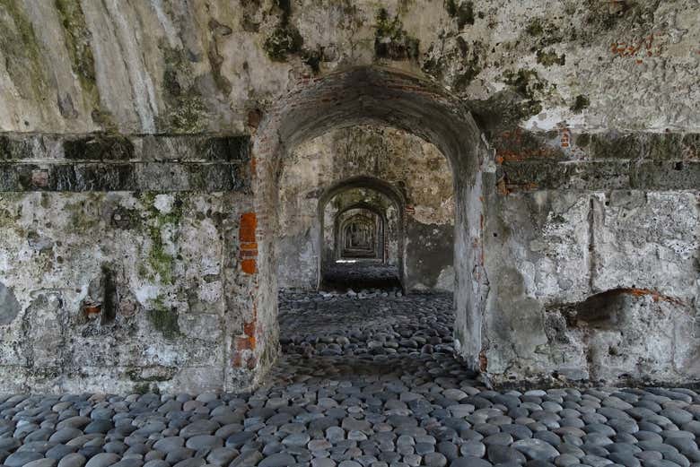 Exploring the fort of San Juan de Ulúa