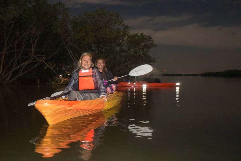 De caiaque pelos mangues