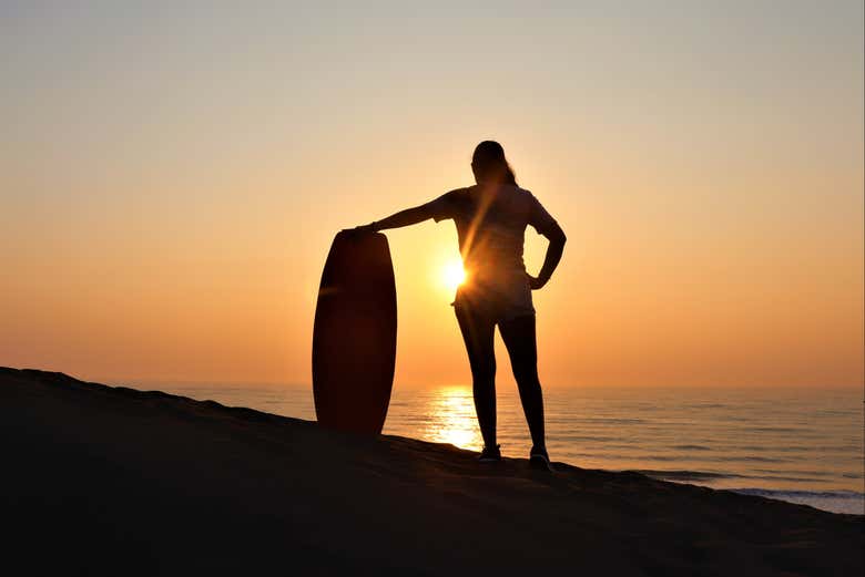 Durante el atardecer