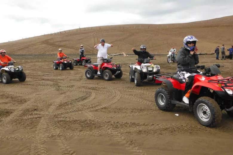 Quad sulla spiaggia di Chachalacas