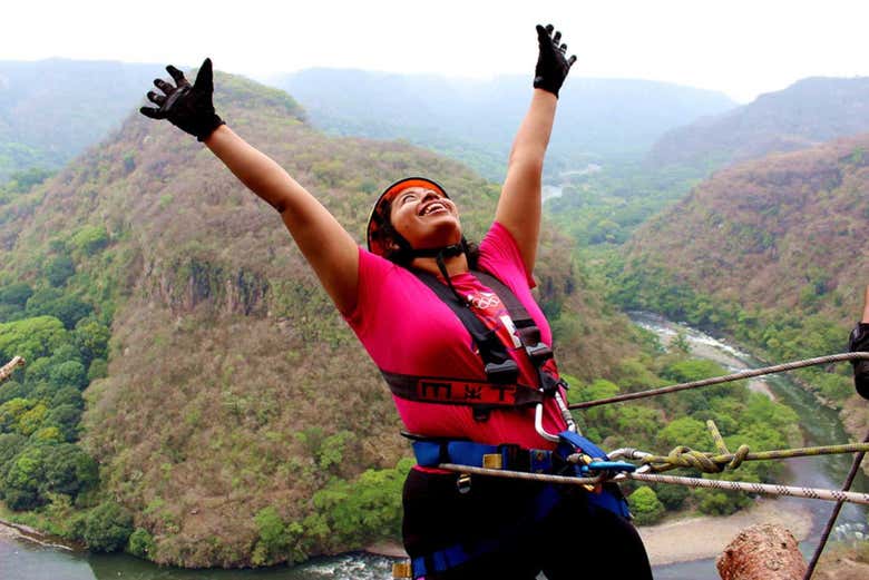 The rappel in Jalcomulco