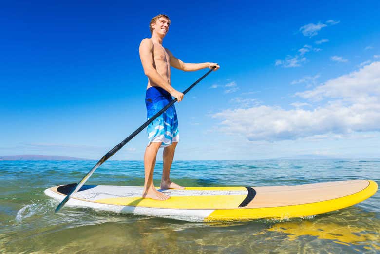 Stand up paddle boarding to Isla de Sacrificios