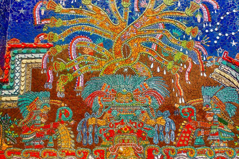 Un mural prehispánico en Zacatlán