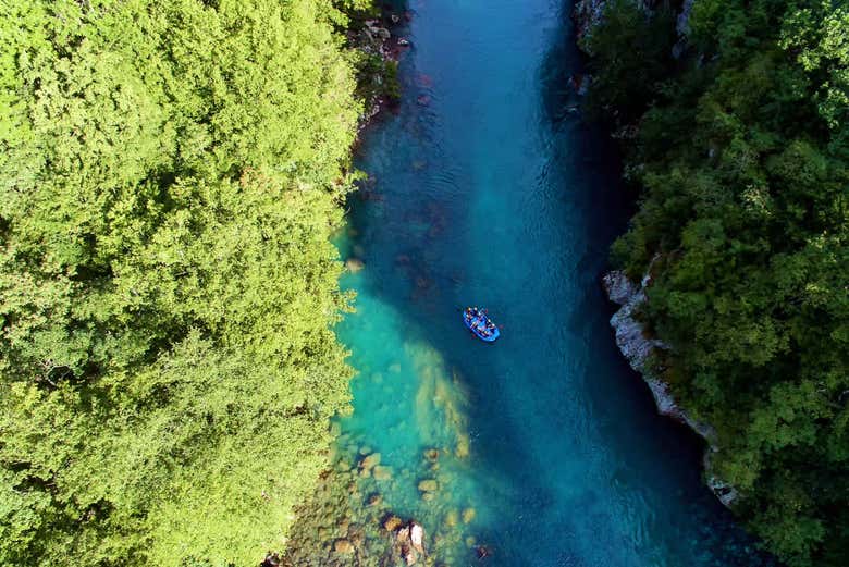 Parte del recorrido del rafting