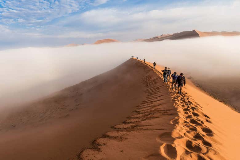 Recorriendo las dunas de Namibia