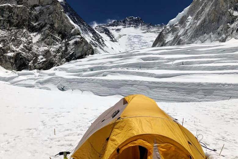 Acampando de camino a la cima