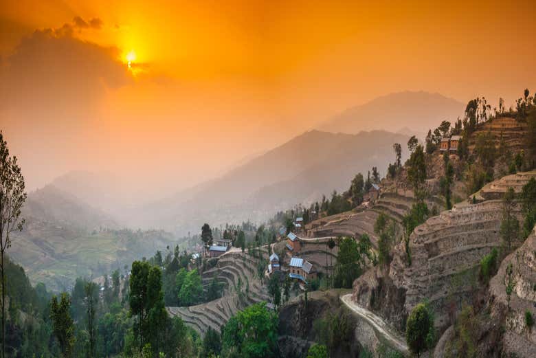 Sunrise over Nagarkot