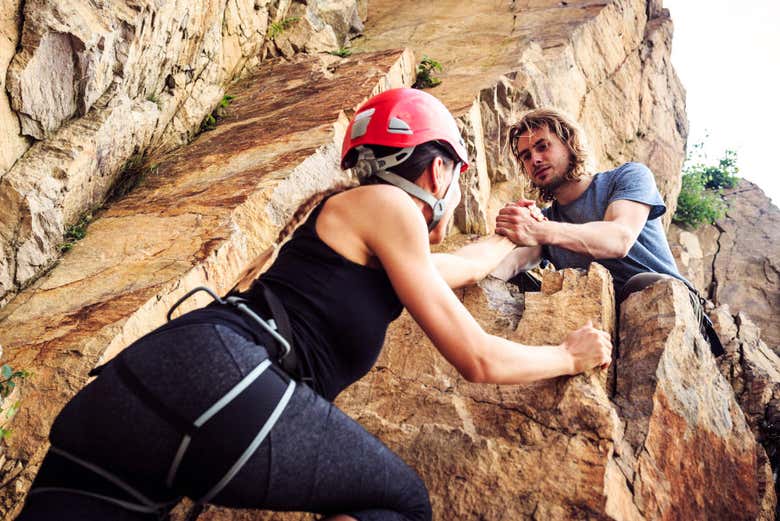 Escalando em Shivapuri Nagarjun
