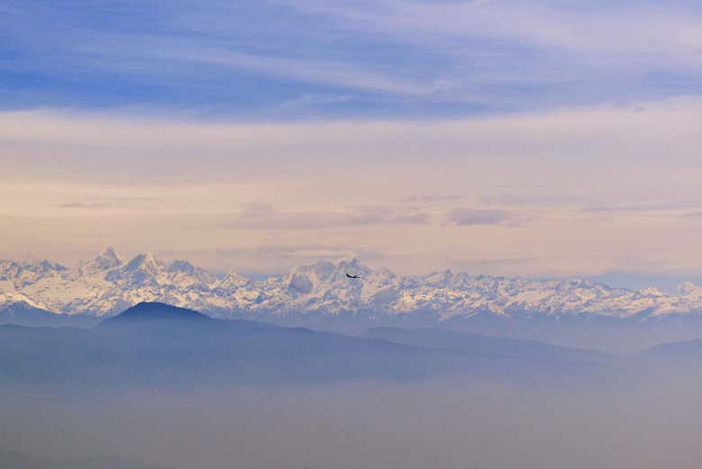 Montagne viste da Chandragiri