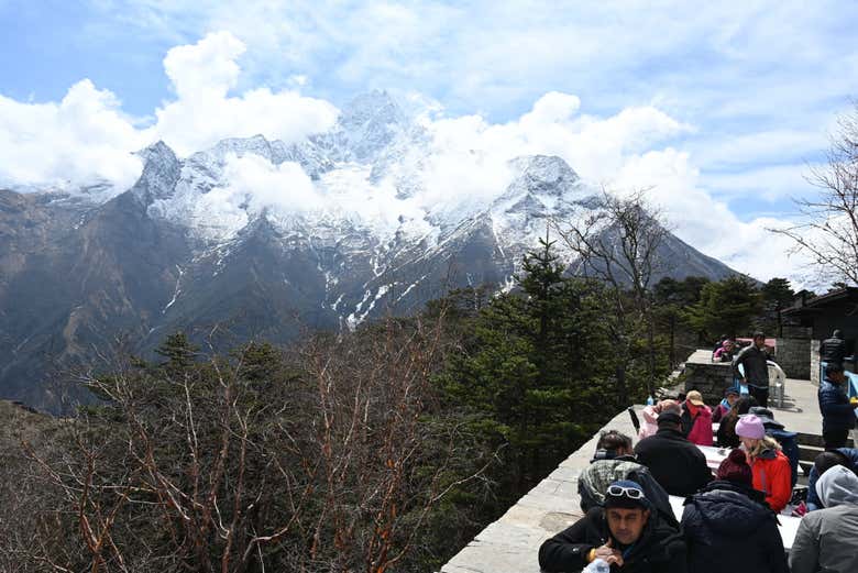 Desayunando en el Hotel Everest View