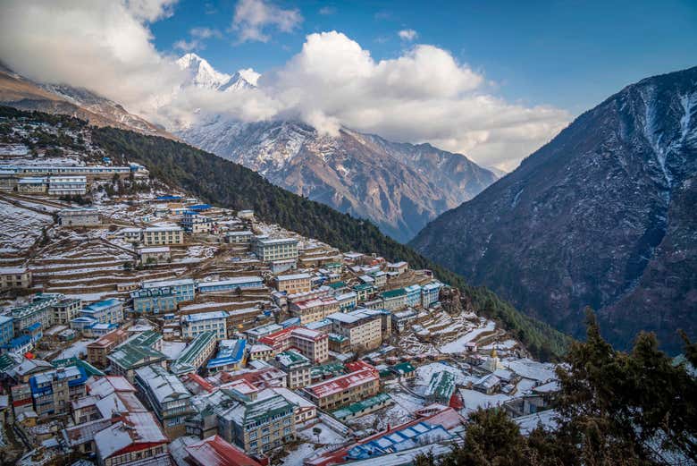 Vista de Namche Bazaar