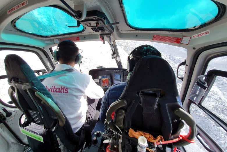 Volando al campamento base