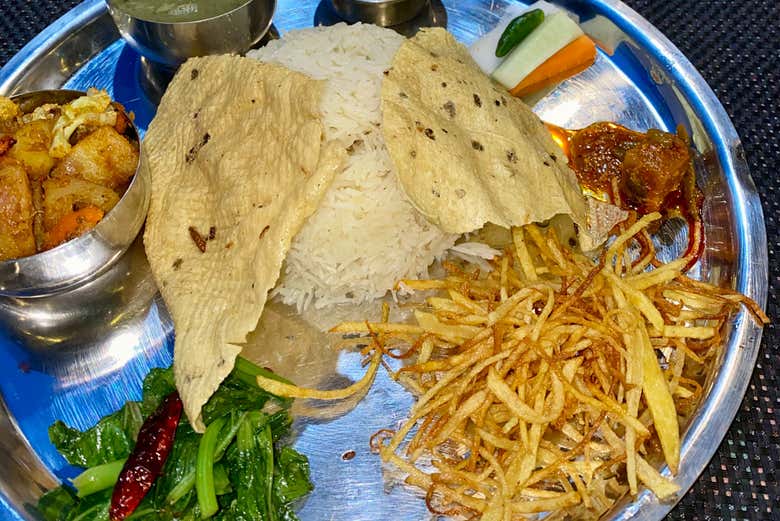 Un délicieux repas népalais fait maison