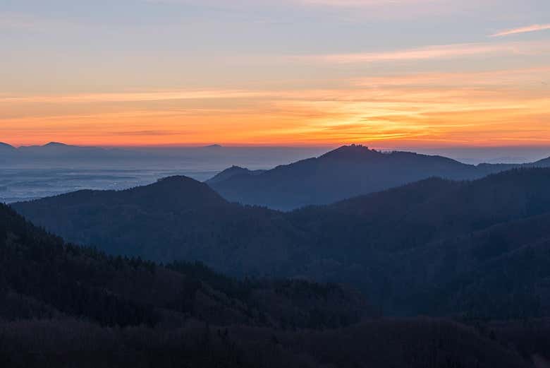 Watching the sunrise from Poon Hill