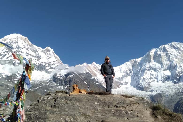 Making new friends on the trek