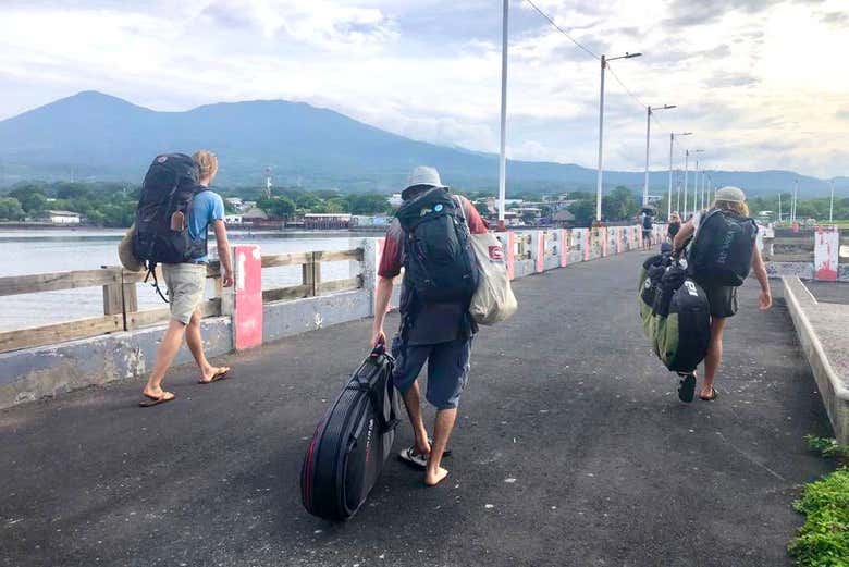 On the way to the speedboat