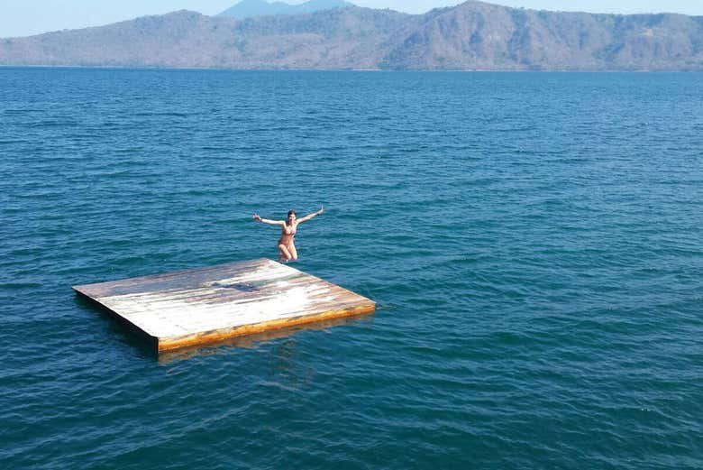 Swimming in the Apoyo Lagoon