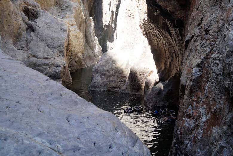 A natural pool in Somoto Canyon