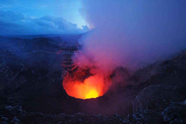 Sunset at the volcano