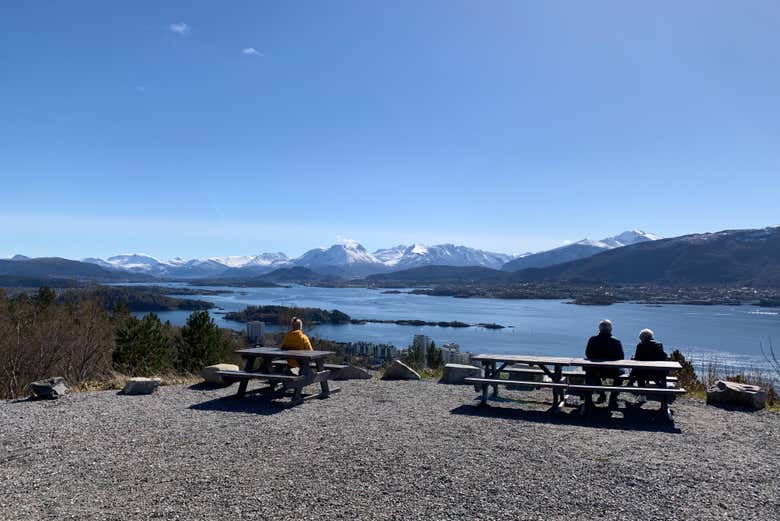 Un mirador hacia el espectacular Borgundfjord