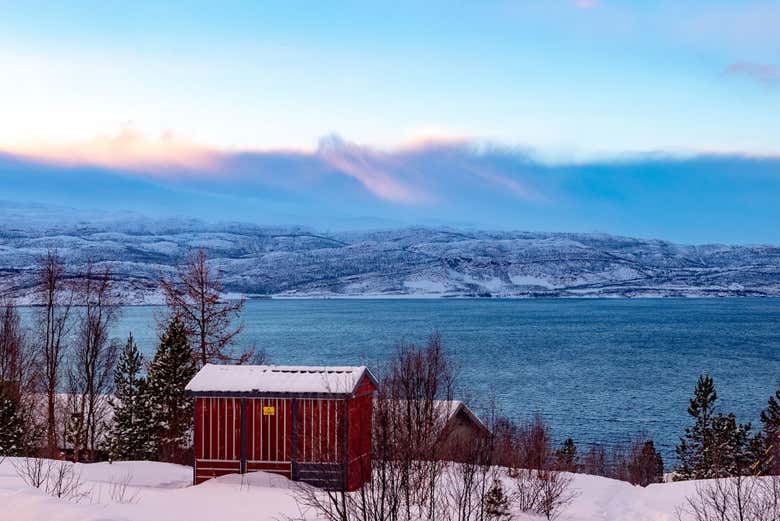 A panoramic view of Alta Fjord