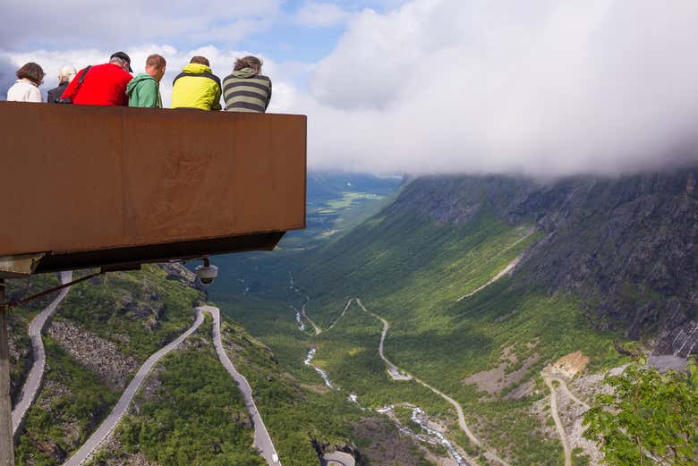Disfrutando de las vistas desde la plataforma